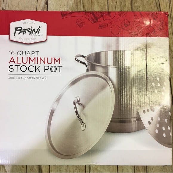 Parini 16 Quart Aluminum Stock Pot - Picture 2 of 3